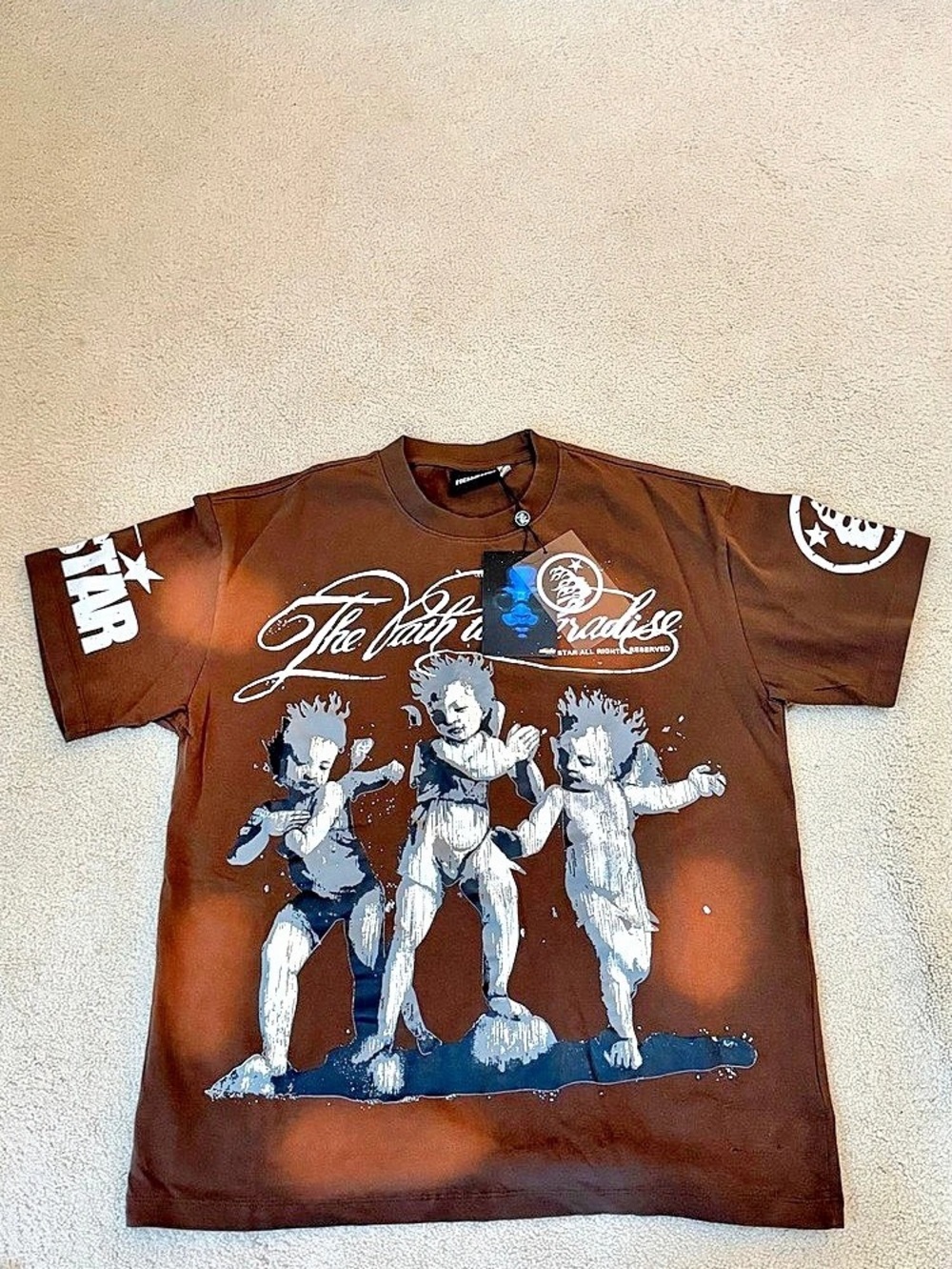 Hellstar Path To Paradise T-Shirt Brown Graphic Tee
